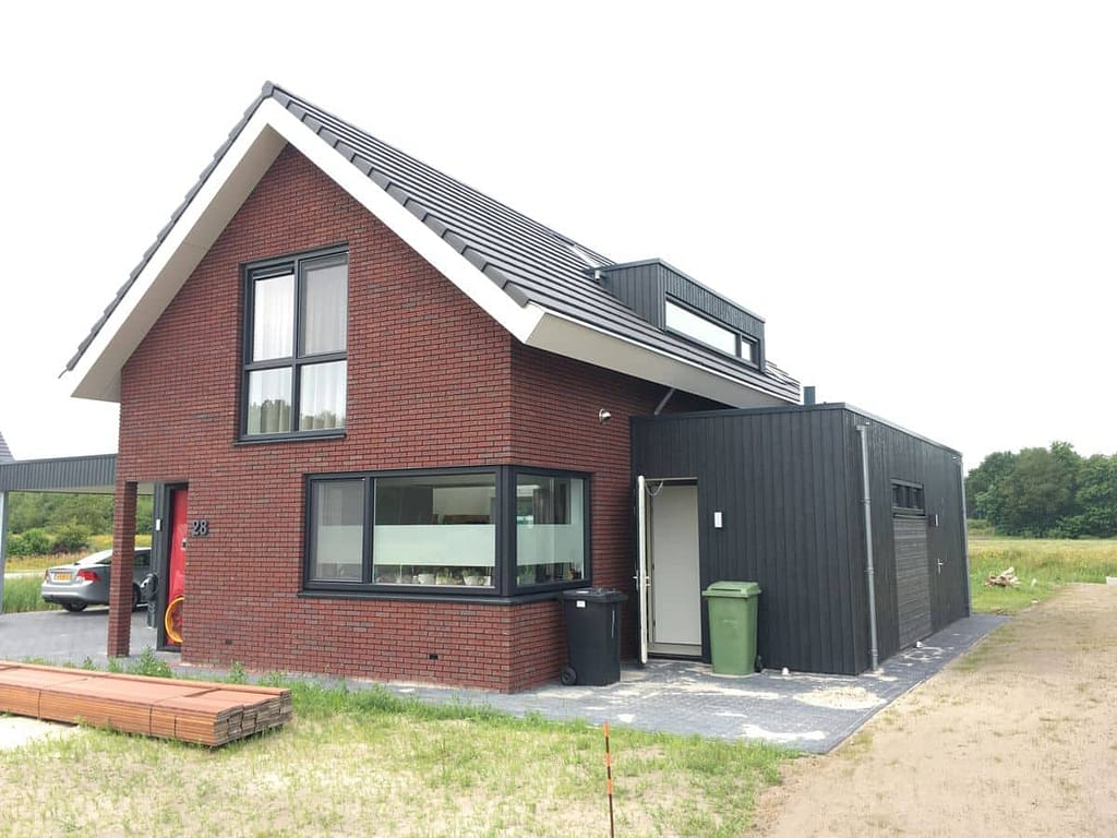 Blowerdoortest bij nieuwbouw in Boorbergum, Friesland.