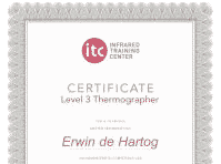Blowerdoortest is ITC Level 3 gecertificeerd in thermografie.